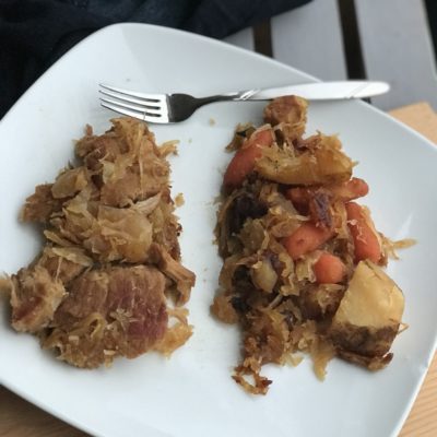 Slow Cooker Pork Chops and Sauerkraut
